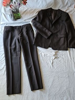 Prada Dark Brown Two-Piece Suit Jacket & Trousers
